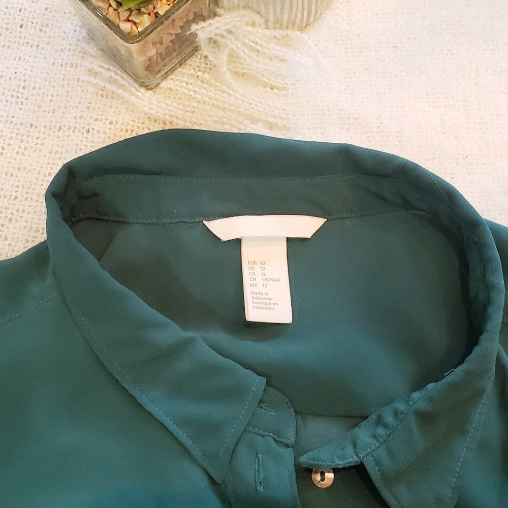 H&M Sheer Button Down Top - Picture 5 of 7